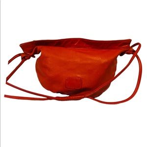 Pre-Loved Red Leather Shoulder Bag